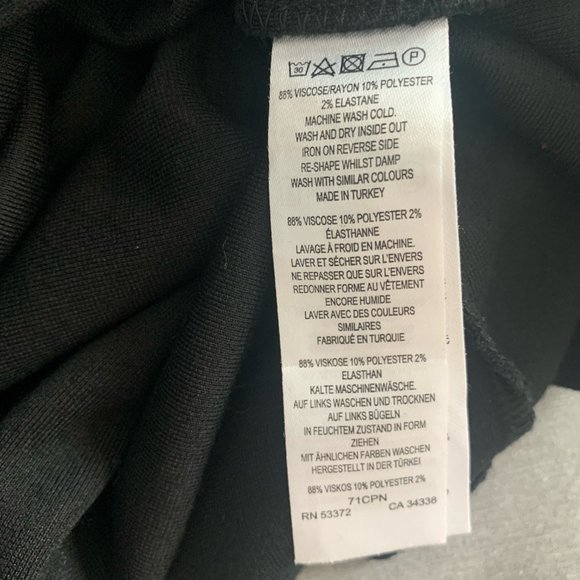 Black French Connection Little Black Dress, Off Shoulder, US Size 2 - Picture 4 of 7